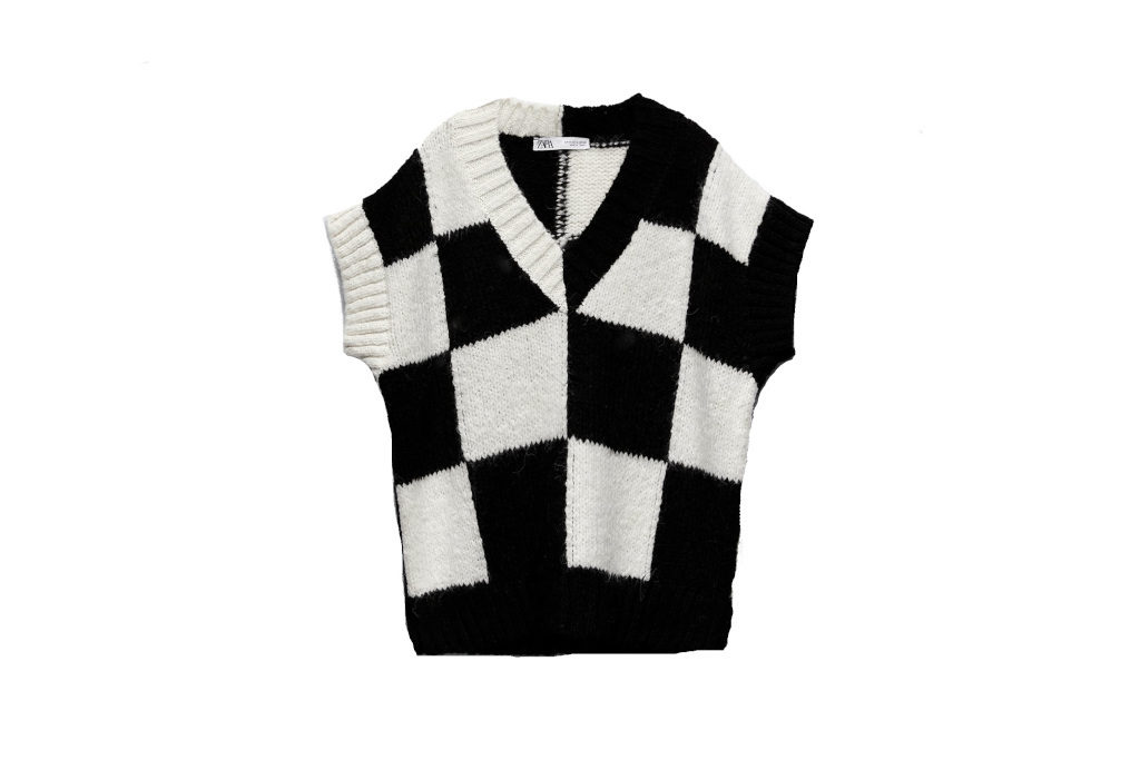 argyle sweater vest zara