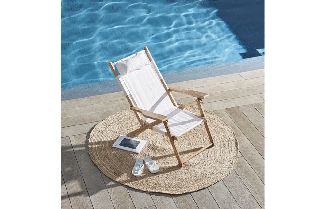 white company deck chair