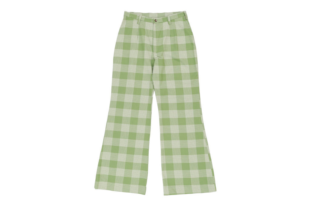 zara pant green check