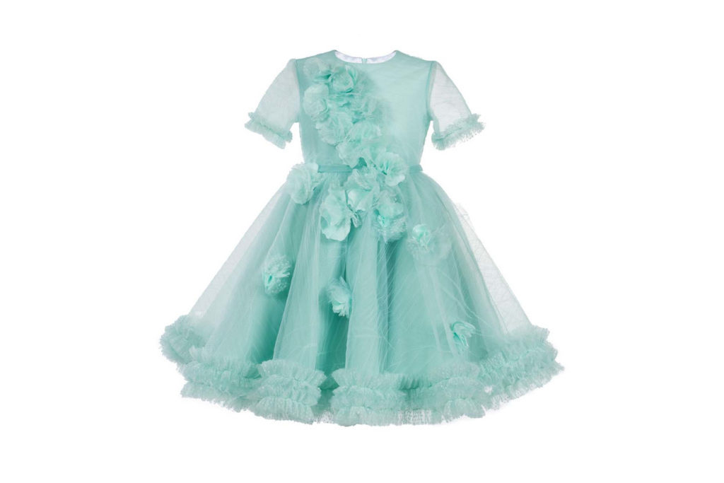 Turquoise tulle dress