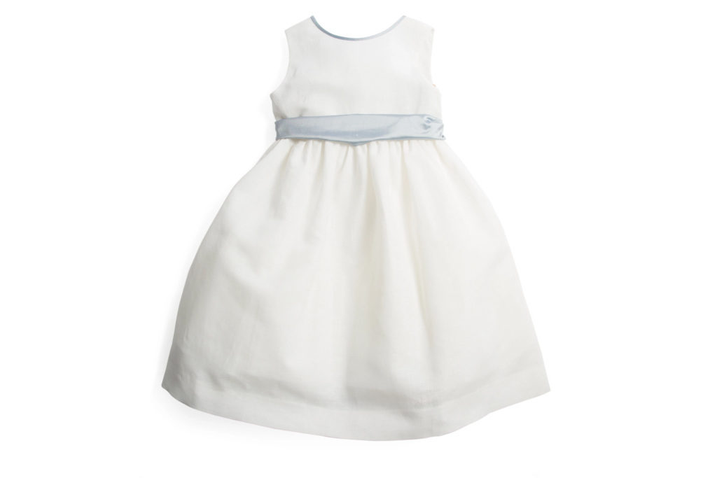 White flower girl dress