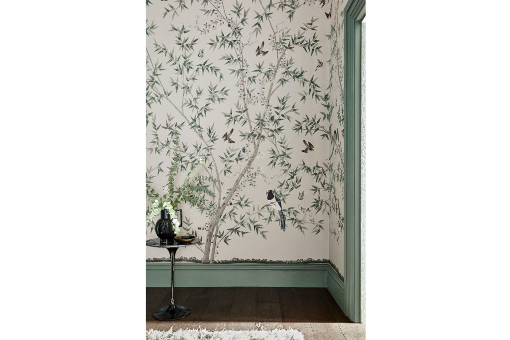 Lauras Cottage Wallpaper  Faded Green  By Boråstapeter  3574