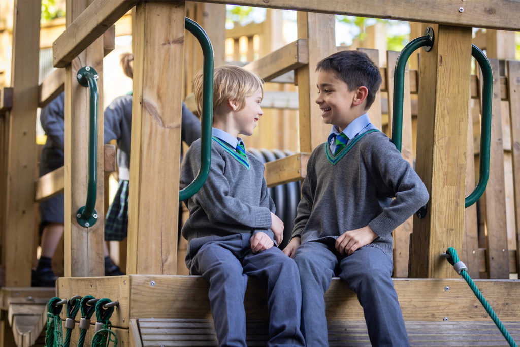 two students at Kew Green Preparatory School