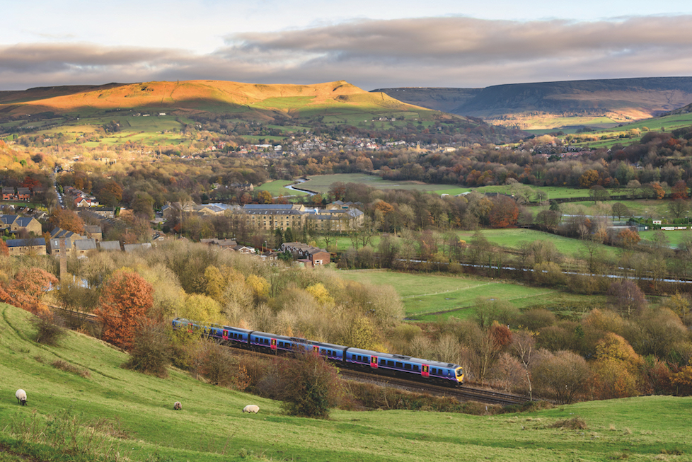 Train in English Countryside