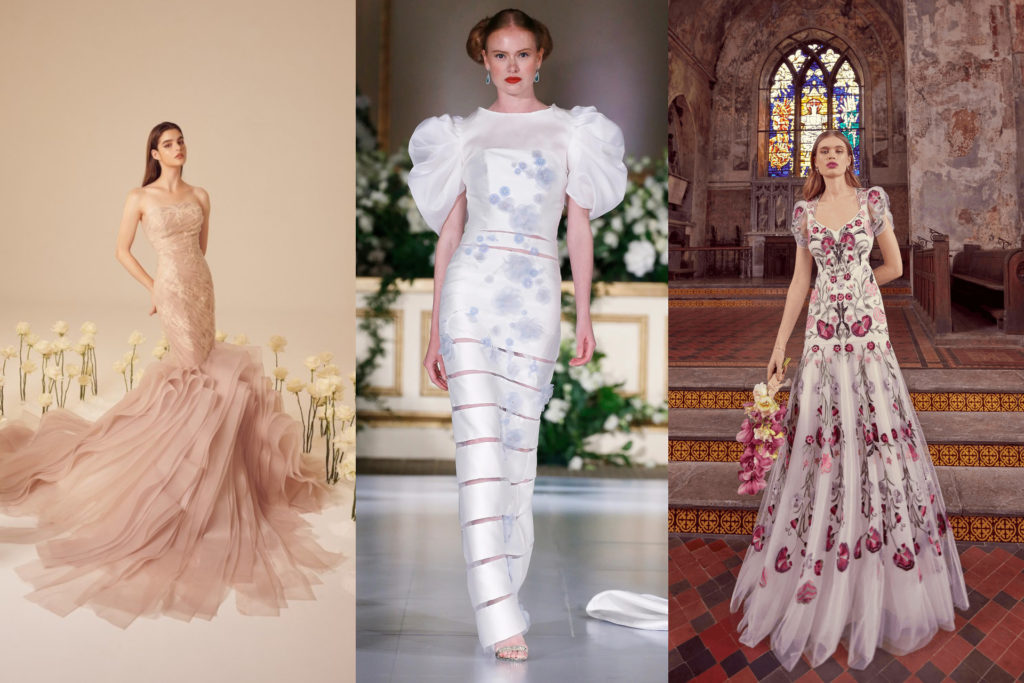 The 10 Biggest Bridal Trends For 2024 Fashion   Pastels Nicole Felicia Bridal FW24 Nardos Spring 2024 Temperley London 2024 1024x683 