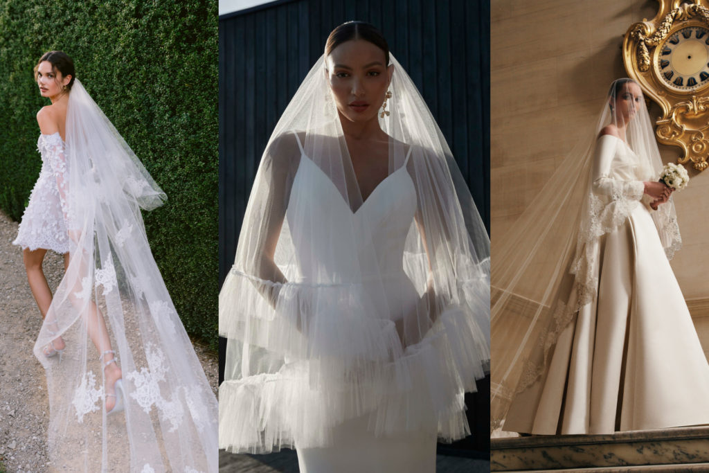 The 10 Biggest Bridal Trends For 2024 Fashion   Veils Monique Lhuillier Fall 2024 Sassi Holford Bridal 2024 Emilia Wickstead Bridal 2023 1024x683 