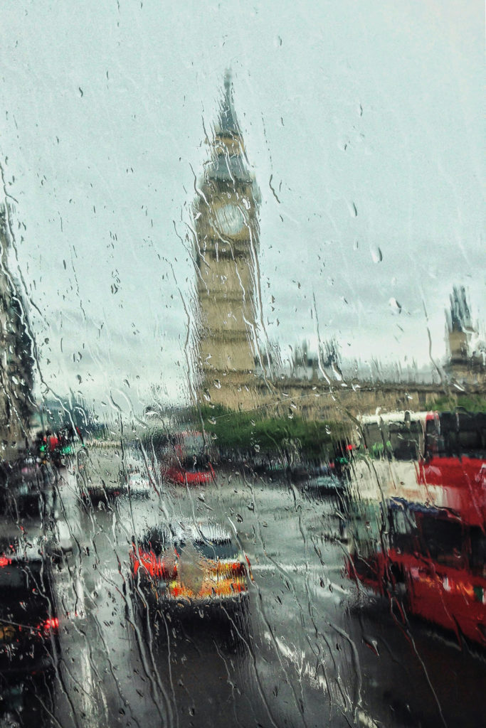A rainy London scene