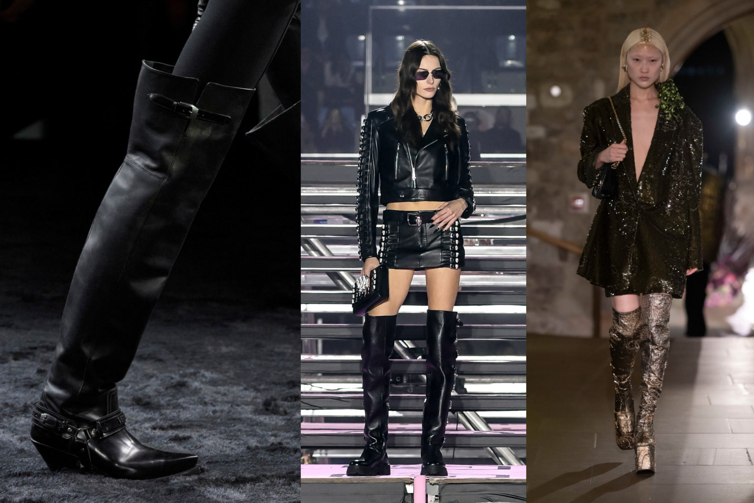 Shoe Trends 2024 13 Footwear Finds Taking Over The New Year   Thigh Highs C Versace AW24 Philipp Plein AW24 Mithridate AW24 1536x1024 