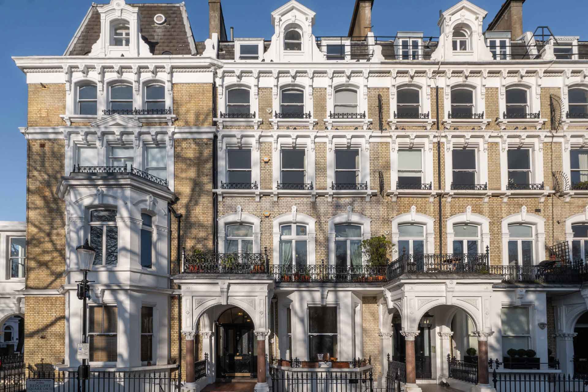 Exterior of Victorian terrace in Chelsea