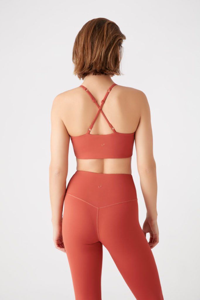 The back of a woman wearing LAVETTA activewear