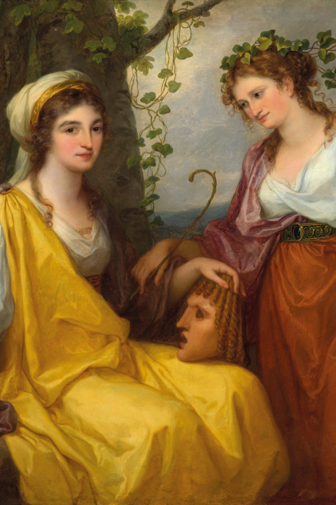 Painting: Angelica Kauffman, Portraits of Domenica Morghen and Maddalena Volpato as Muses of Tragedy and Comedy