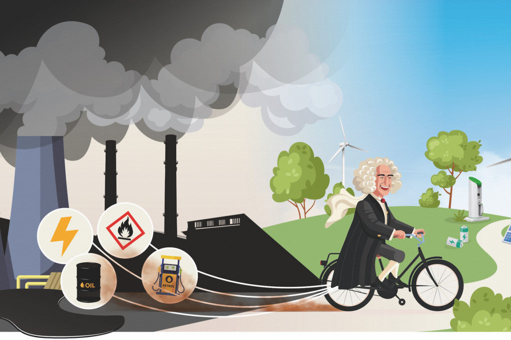 Illustration of law and fossil fuels