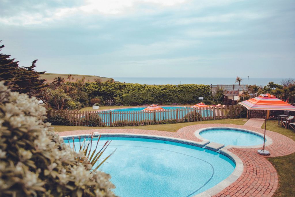 Outdoor pools at Bedruthan Hotel