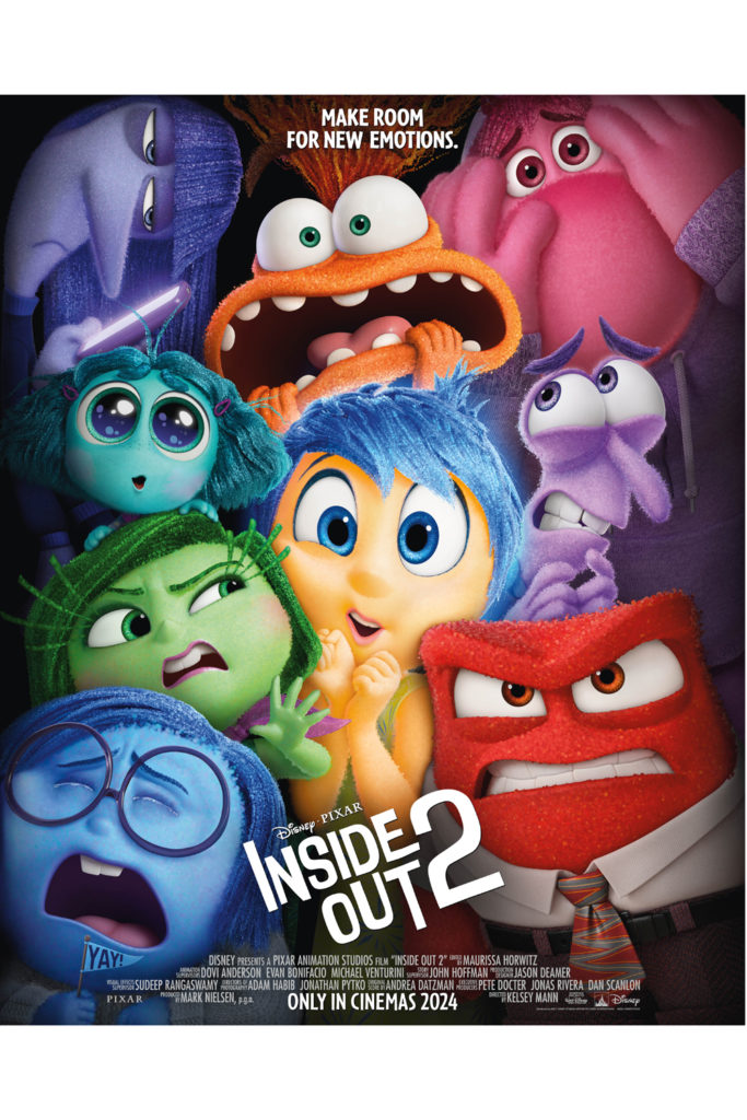 Movie poster for Inside Out 2, the highest grossing film of 2024