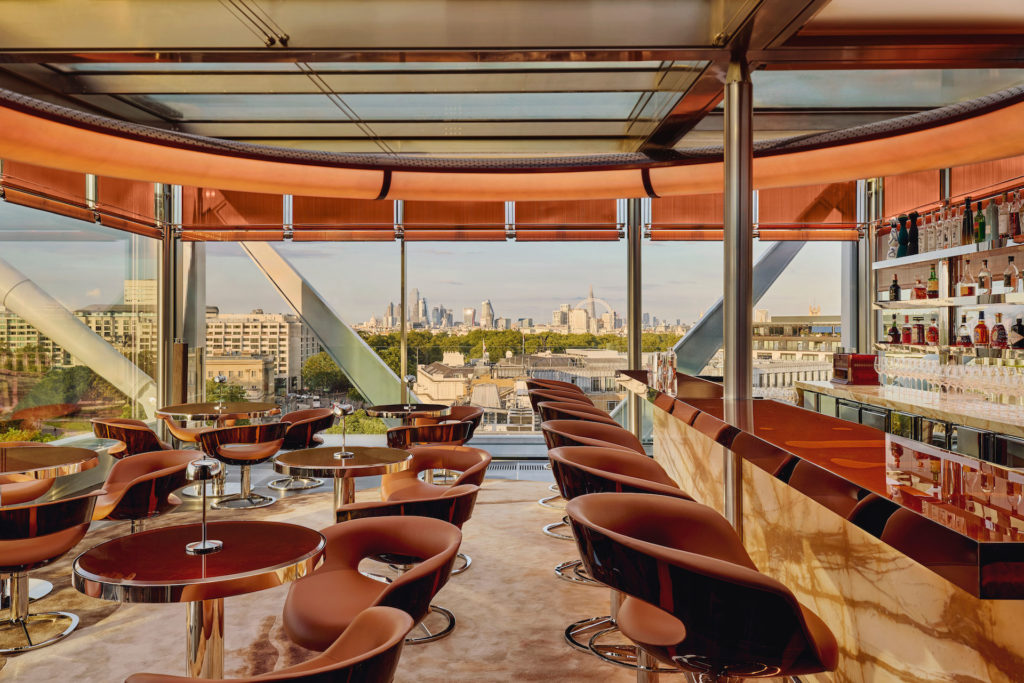 The Emory bar with views of London skyline