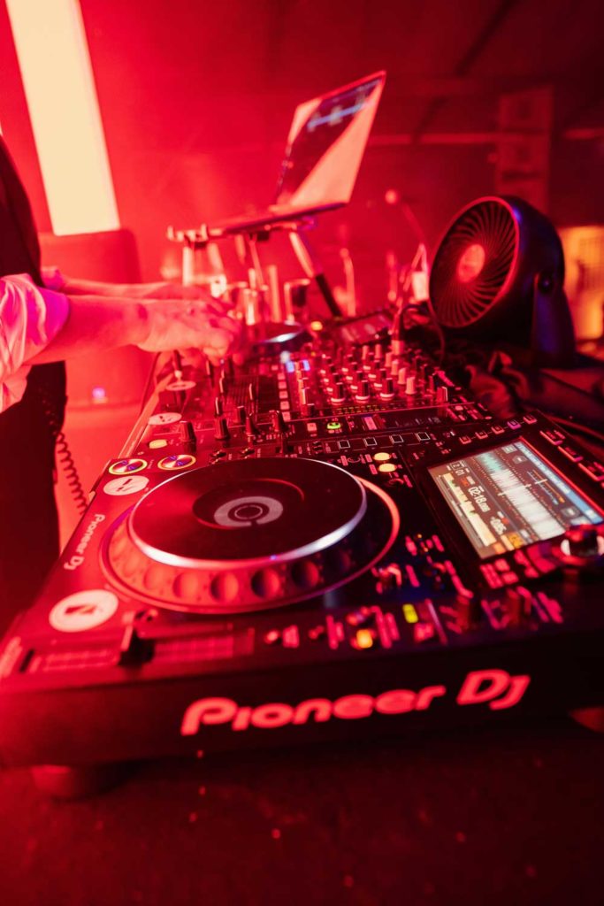 DJ on Pioneer decks