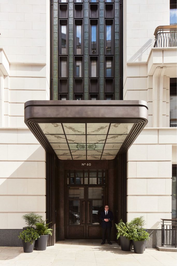 Art Deco inspired apartment entrance