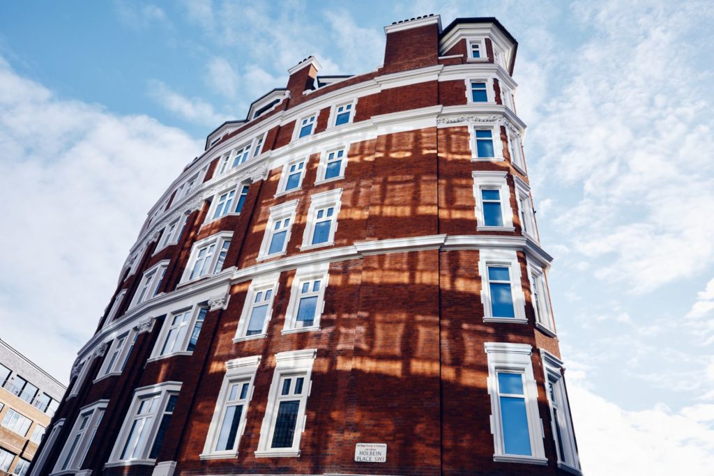 Red brick exterior of At Sloane