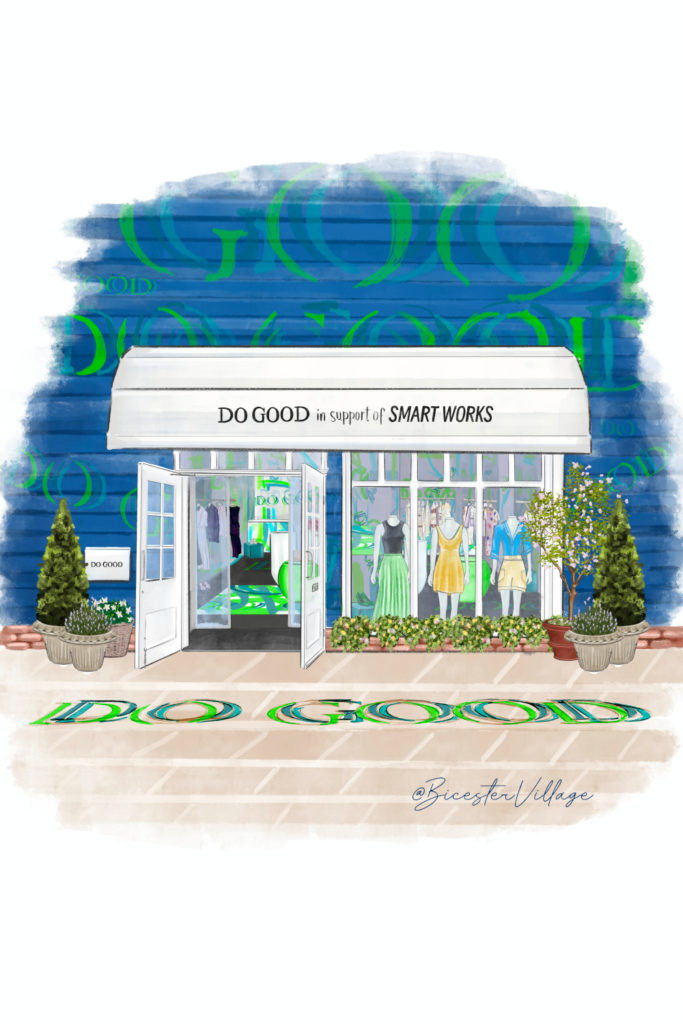 Illustration of DO GOOD pop-up at Bicester Village