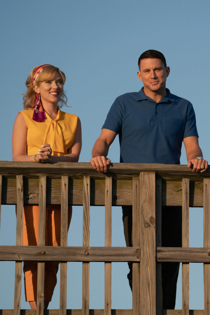 Scarlett Johansson and Channing Tatum in “Fly Me to the Moon,” in cinemas 12 July 2024.