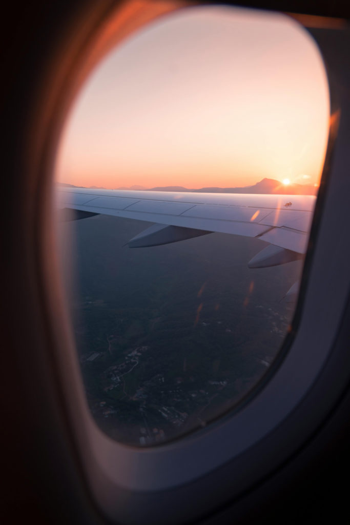 The view from a plane window