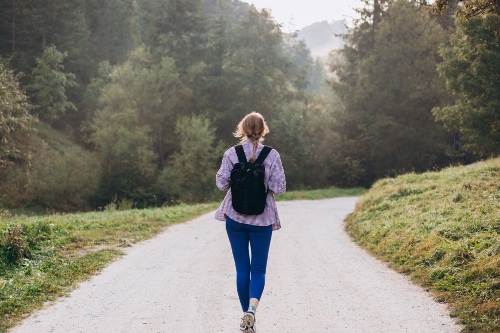 Woman walking in the park