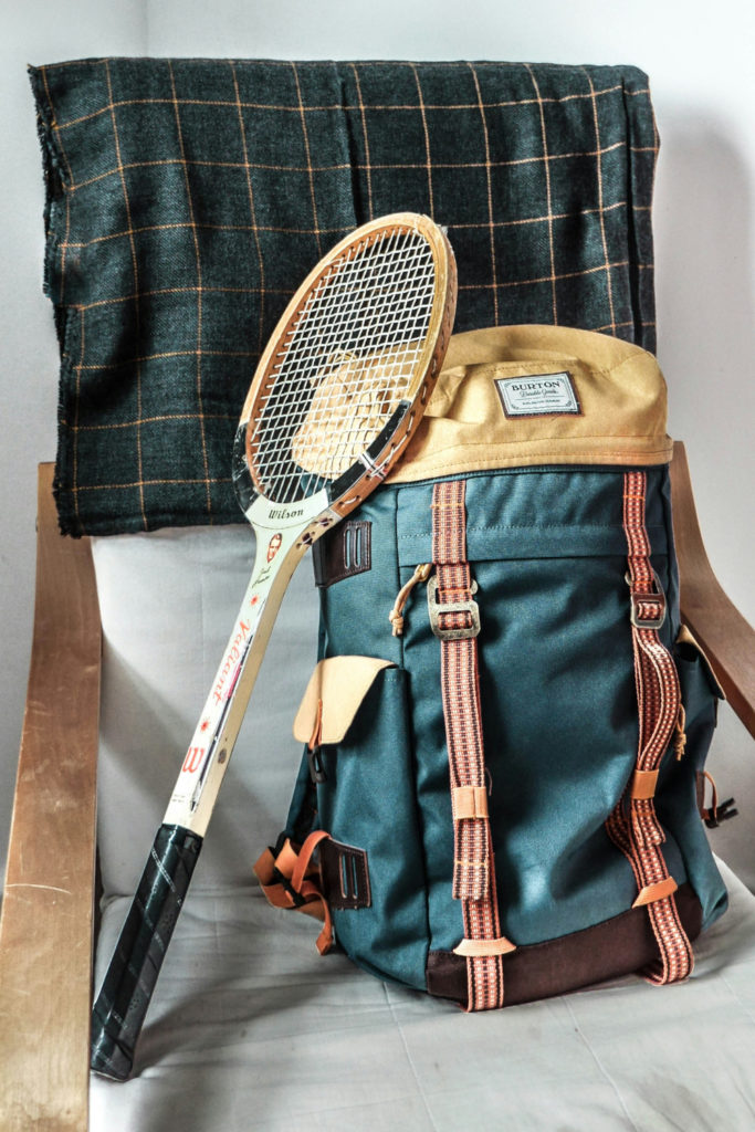 Back to school backpack with racket