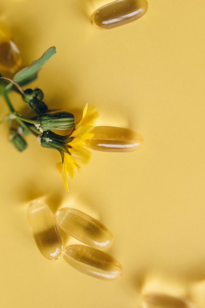 Supplements with a yellow background