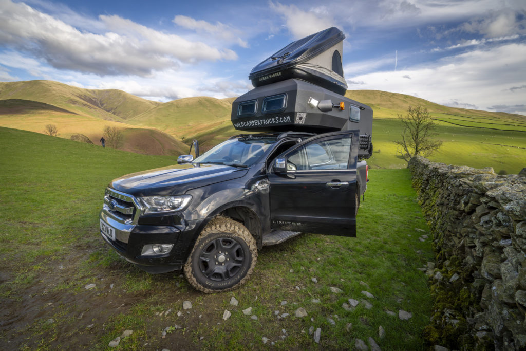 One of the Wild Camper Trucks on grass