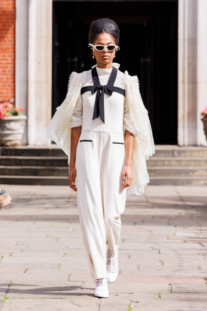 Woman in white suit | London Fashion Week highlights SS25