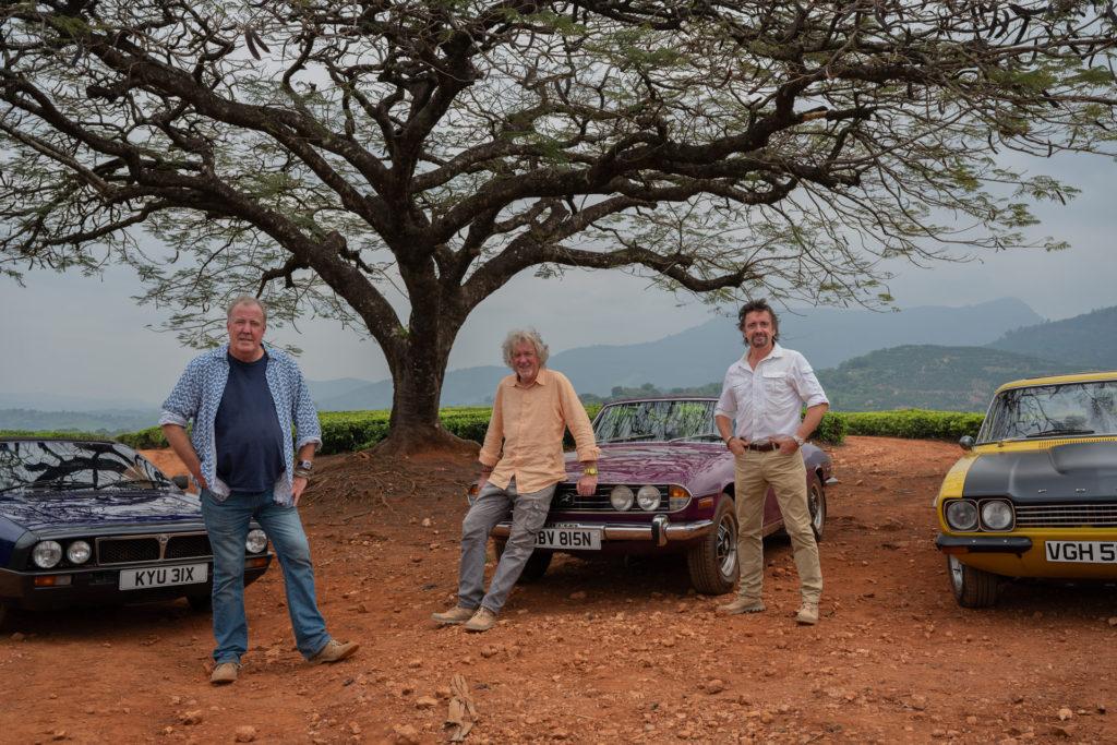 Jeremy Clarkson, James May, Richard Hammond in The Grand Tour: One For The Road