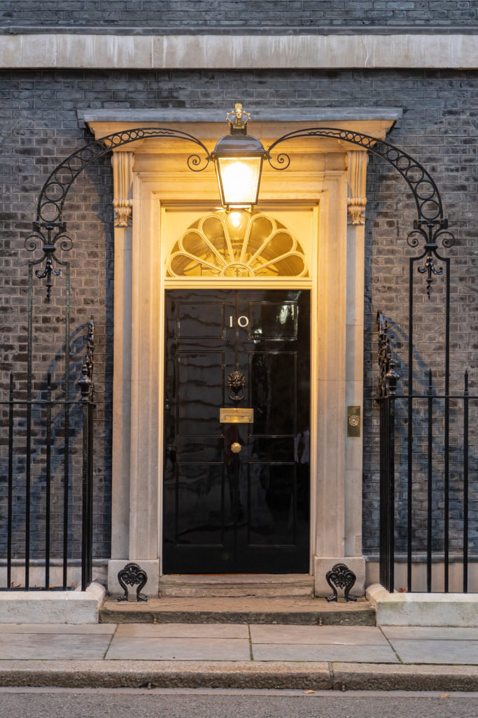 January 5, 2022 - London, UK: 10 Downing Street, the office of the Prime Minister of the United Kingdom, early on a January morning as Parliament returned from recess.