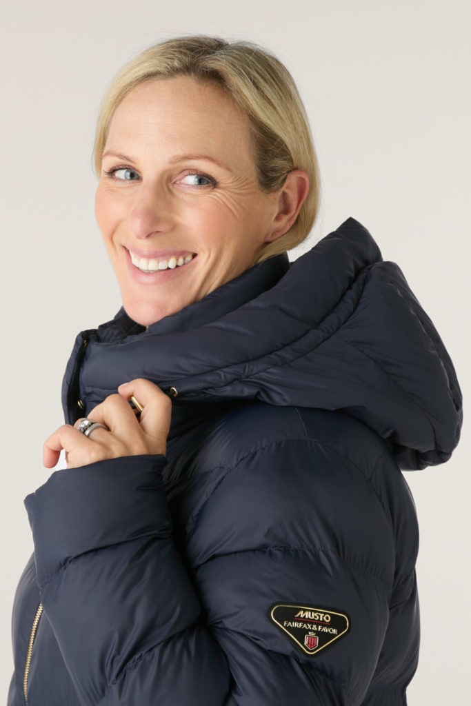 Zara Tindall in Musto x Fairfax & Favor coat